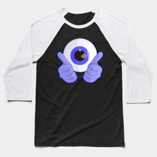 Thumbs up for eyes Blue Baseball T-Shirt